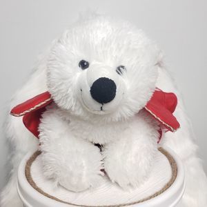 Build a Bear Polar Bear with Christmas Fairy Winged Dress